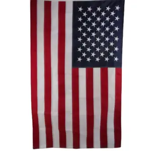 제조 업체 도매 자수 별 수 놓은 줄무늬 미국 국기 외부 3x5