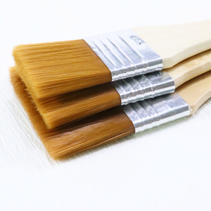 Pinceau plat en nylon professionnel 3 pièces pour peinture à l'huile et à l'<span class=keywords><strong>aquarelle</strong></span> <span class=keywords><strong>pinceaux</strong></span> en bois essentiels pour artistes - Product Image 3