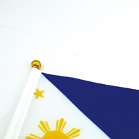 Drapeau à main en bois ondulé pour les fêtes générales, modèle personnalisable, vente chaude usine 2026 Philippines