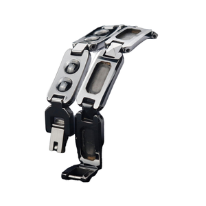Poya – <span class=keywords><strong>Bracelet</strong></span> en tungstène vierge <span class=keywords><strong>avec</strong></span> aimants, incrustations personnalisées en bois d'<span class=keywords><strong>opale</strong></span> et météorite - Product Image 1