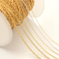 Mode 14K or rempli corde chaîne vague d'eau chaîne collier en vrac Offre Spéciale pour femme fabrication de bijoux