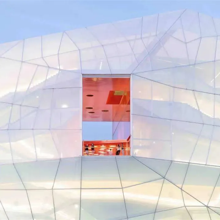ETFE غشاء هيكل بناء الواجهة حائط ساتر