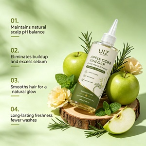 Après-shampoing clarifiant <span class=keywords><strong>au</strong></span> <span class=keywords><strong>vinaigre</strong></span> <span class=keywords><strong>de</strong></span> <span class=keywords><strong>cidre</strong></span> <span class=keywords><strong>de</strong></span> pomme, romarin et menthe, purifiant en profondeur, équilibrant le pH et boostant la brillance des cheveux - Product Image 5