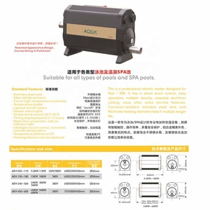 Thermostats chauffants pour piscines et baignoires, pompes à eau chaude pour spas, accessoires pour piscines - Product Image 1