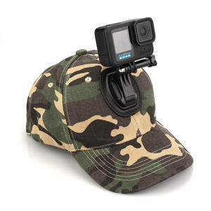 Chapeau de soleil camouflage pour GoPro, idéal pour la pêche en extérieur, avec accessoire de prise de vue en vue à la première personne, en nylon et sangle de maintien. - Product Image 4