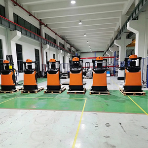 Op maat gemaakte 1.4T smalle gang LDB1400 arbeidsbesparende AGV elektrische stapelwagen met mobiele <span class=keywords><strong>app</strong></span>-bewaking voor slimme robotmagazijn - Product Image 3