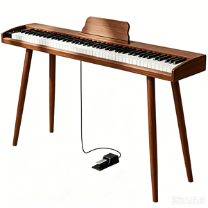 เปียโนดิจิตอลแบบพกพา 88 คีย์ รุ่น B 119 ลายไม้ พร้อม MIDI Output และระบบควบคุมระดับเสียง สำหรับการสอนดนตรี - Product Image 6