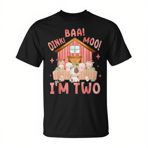 Camiseta con temática de granja para cumpleaños, camiseta para niña de 2 años - Product Image 2