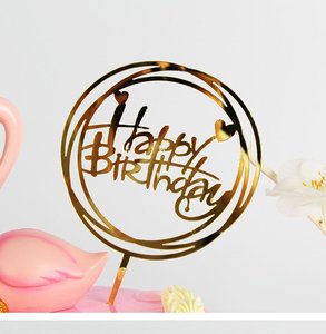 Decorazione per Torta di Compleanno in Acrilico, Topper Geometrico a Specchio per Feste di Compleanno - Product Image 3