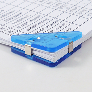 <span class=keywords><strong>Clips</strong></span> de coin de livre en plastique Foska pour le bureau et les étudiants, <span class=keywords><strong>clips</strong></span> de coin de livre triangulaires colorés pour l'organisation des documents - Product Image 5