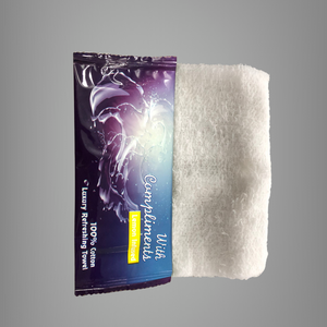 OEM Factory Bulk Cotton Wet Wipes Hand <b>Towel</b> Single Pack Individually <b>Wrapped</b> for Hotel Airline Restaurant Use - Product Image 2
