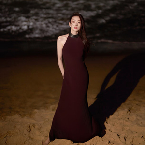 Kadınlar İçin Halter Yaka Denizkızı Elbisesi |   Ziyafet, Balo ve Düğün Partisi için Seksi Vücudu Saran Abiye - Product Image 5