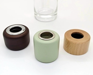 ฝาไม้กลมคุณภาพดีราคาประหยัดพร้อมแกนโลหะสำหรับขวดน้ำหอมแก้วหรูหรา - Product Image 2