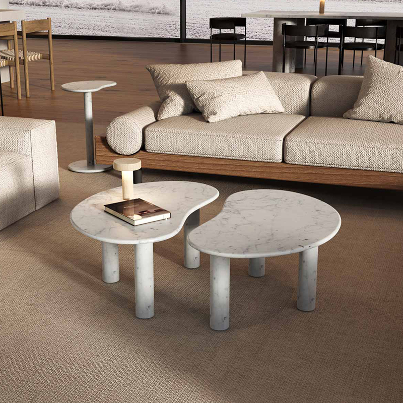 Buy In Bulk Egg Shaped Coffee Table Marble Top & Collapsible