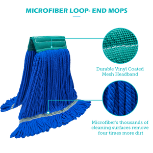 Hot bán công nghiệp trắng màu xanh có thể giặt khô lau ướt sợi nhỏ giẻ lau đầu cho gỗ cứng gạch Laminate làm sạch no.9201 - Product Image 2