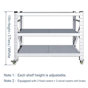 Stainless Steel 4 Shelf Brake Casters NSF Listed Food Service Grade <b>Kitchen</b> Storage <b>Rack</b> With Casters Heavy Duty Mobile Cart - Product Image 5