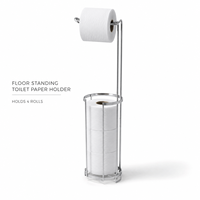 Support de papier toilette autoportant en métal personnalisé avec rangement pour 3 rouleaux, organisateur de salle de bain, fabricant OEM ODM