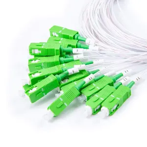 Hot Sale 1x2 1x4 1x8 1x16 1x32 1x64 Single Mode FTTH SCAPC Steel Tube GPON Fiber Optical Mini PLC Splitter