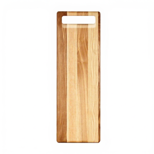 Planche de service haute et étroite en bois de frêne avec poignée intégrée, bicolore naturel, HORECA, OEM, personnalisable, Vietnam - Product Image 1