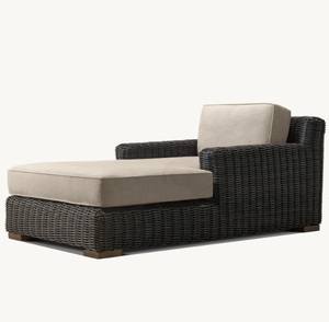 Meilleures ventes de chaises longues d'extérieur en osier pour <span class=keywords><strong>piscine</strong></span> Chaise en rotin artificiel avec accoudoirs - Product Image 4