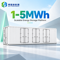 Système de stockage d'énergie BESS en conteneur 1MWh 5MWh LiFePO4 pour l'équilibrage des pics de consommation sur les réseaux solaires et éoliens hybrides