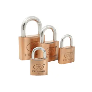 candados seguridad最受欢迎的高安全性仿古红镀铜黄铜铁挂锁