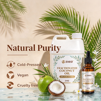 Huile de Coco Fractionnée Liquide Inodore Naturelle MCT, Base pour Massage, Soins de la Peau, Cheveux, Fabrication de Savon et Huiles Essentielles