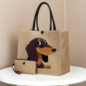 ถุงปอกระเจาใช้ซ้ำได้และเป็นมิตรกับสิ่งแวดล้อมของขวัญส่งเสริมการขายแบบสร้างสรรค์สำหรับผู้ที่ชื่นชอบสัตว์เลี้ยงช้อปปิ้งผู้หญิง - Product Image 1