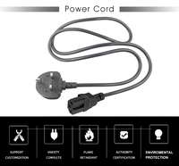 Monitor de computadora Pc 3 pines eléctrico alto eléctrico BS 1363 A 3Pin Uk enchufe cable de alimentación Cable C15