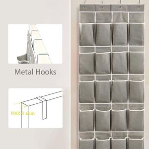 Large Over the Door <b>Shoe</b> Organizer 24-Pocket Foldable Fabric <b>Storage</b> Bag Hanging <b>Shoe</b> <b>Storage</b> Solution - Product Image 2