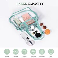 Bolsa Transparente Impermeable para Eventos Deportivos, Bolsa Transparente para el Trabajo, Deportes, Conciertos, Viajes, Gimnasio