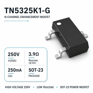 TN5325K1-G 250V 0.25A Nチャンネル トレンチMOSFET SOT23 高速スイッチング 低Rds(on) 安全性 サーフェスマウント パワーロードスイッチ - Product Image 1