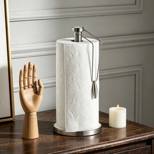 Porte-serviettes en papier vertical en acier inoxydable, support moderne pour serviettes de table, pour comptoir de cuisine, restaurant, hôtel - Product Image 2