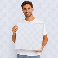 Placa de Techo Cuadrada Moderna de PVC y Placa de Yeso, Insonorizada e Ignífuga Clase A, 24x24, para Apartamentos, Centros Comerciales, Hoteles, Hospitales, Gimnasios, Talleres