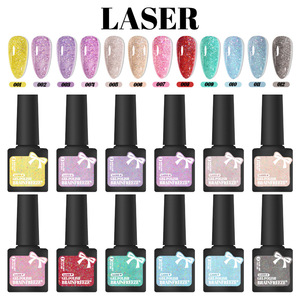 Vernis à ongles gel effet œil de chat pailleté 5 ml, flacon en plastique brillant, vernis gel magnétique pour manucure et nail art - Product Image 4