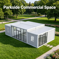 Edificio de Contenedores Desmontables de 3.5m de Altura, Combinación de Unidades de 20 pies, Diseño Abierto para Uso Comercial y Residencial de Gran Espacio