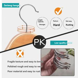 Gantungan Baju Kayu Solid Minimalis Modern Grosir Khusus Toko Pakaian Anti Gores Anti Selip dan Anti Benturan Bahu - Product Image 2
