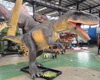 Dinosaures animatroniques grandeur nature, modèle de dinosaure fait main pour l'exposition Jurassic Park