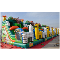 Diapositiva hinchable de jirafa para niños, patio de recreo al aire libre grande, certificado CE, verificada, hecha de material de PVC duradero