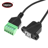 Cable Adaptador USB 3.0 Macho-Hembra de 5 Pines/Vías con Terminales de Perno y Protección, Trenzado, Carga Rápida 5A, Cubierta de PVC, para Computadora y Cámara