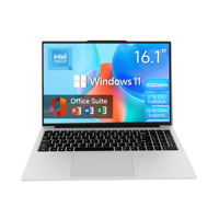Factory Wholesale Brand New Cheap 16.1-Inch Business Laptop Metal Body Windows 11 Intel Processor IPS Display 16:10 Camera EU