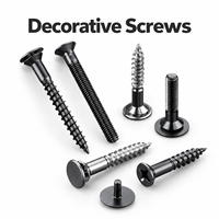 Carbon Steel Self-Tapping Screws with Decorative Caps Cross Phillips Flat Head Cabinet Screws for Wardrobe and Drawer Furniture