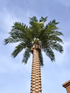 Palmera artificial de coco de 16 pies, palmera decorativa para exteriores
