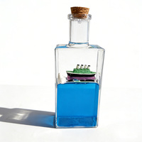 Nouvelle bouteille décorative intéressante, bateau inaffondnable, décoration intérieure, bateau de croisière, jouet liquide nordique, cadeau, ornement décoratif de bureau