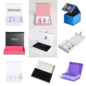 <strong>Custom</strong> Print <strong>Logo</strong> White Design Luxury Magnetic Cosmetic Skincare Set Packaging Gift <strong>Box</strong> <strong>With</strong> Foam Insert - Product Image 3