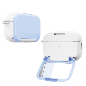 Étui de protection antichoc multicolore pour écouteurs avec miroir de maquillage pour Airpods 1/2/3/4 et support pour Airpods Pro 2 3 - Product Image 1