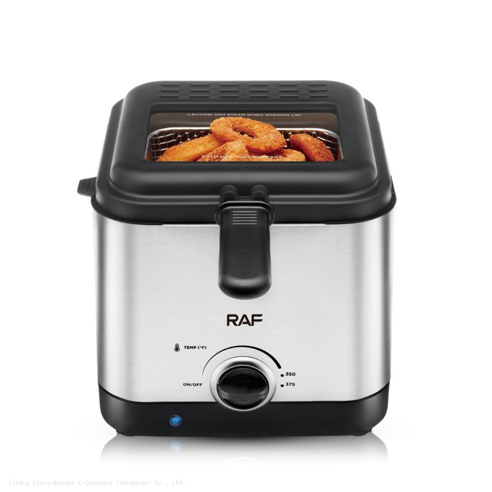Commercial 2.5L Electric Deep Fryer - Round, Non-Stick Stainless