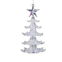 Nouveaux Pendentifs de Noël en Acrylique Coloré Flocon de Neige et Élan, Décorations de Fêtes Européennes-Américaines Personnalisables pour Fenêtre