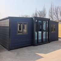 Casa Contenedor Expandible Prefabricada Moderna de 20 pies con Panel Sándwich, Vivienda Portátil Plegable con Diseño Personalizado