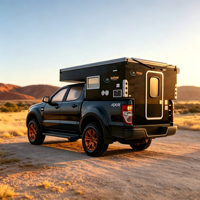 Camper Expandible Moderno para Camioneta con Techo Rígido y Panel Solar para Aventuras al Aire Libre en 4x4